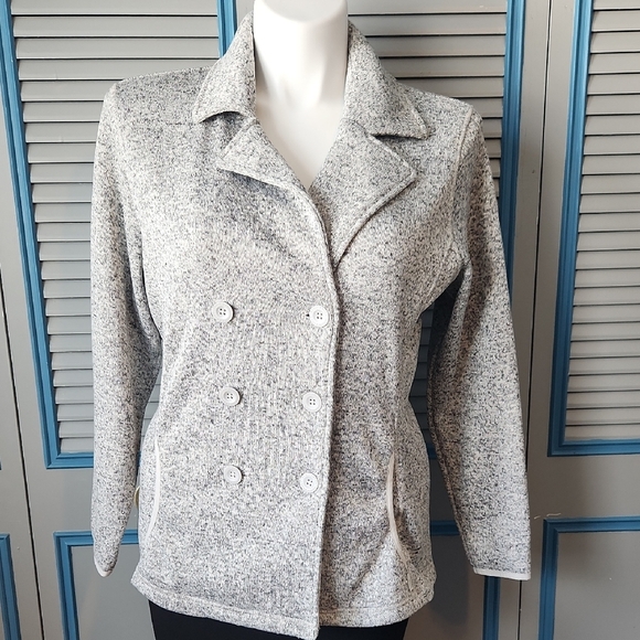 Eddie Bauer Gray Double-Breasted Jacket - Picture 2 of 15